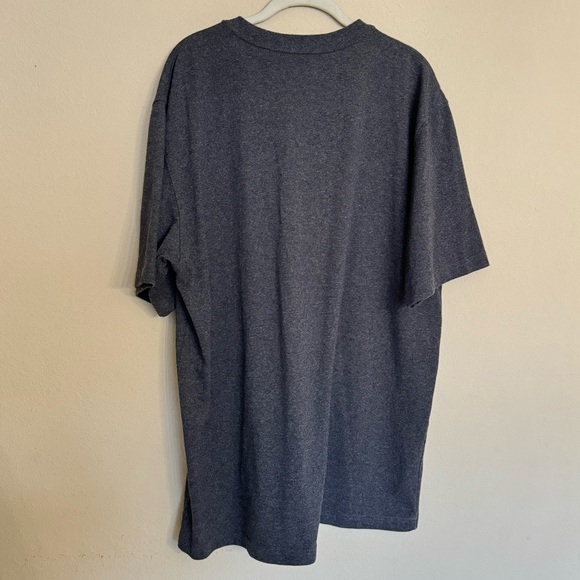 Carhartt Original Fit 1/4 Button Sz L Short Sleeve Shirt Gray Tee Workwear - Picture 2 of 13